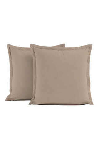Juego de sábanas de algodón 57 hilos/cm² - Beige