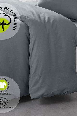Funda nórdica de algodón orgánico 57 hilos/cm² Today Organic - Gris