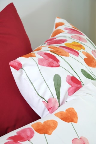 Funda nórdica de fibras de bambú Tulipa - blanco
