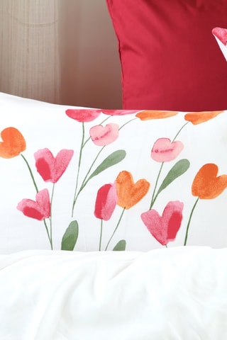 Funda nórdica de fibras de bambú Tulipa - blanco