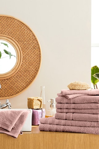 Juego de baño - 10 piezas - Rosa viejo