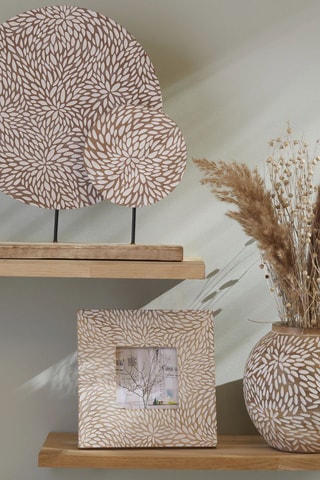 Adorno de madera para colocar - Natural - 30,5 x 6,3 x 40 cm