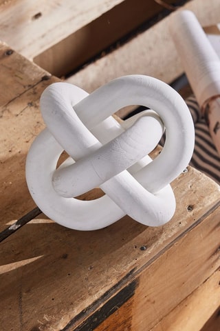 Adorno para colocar de madera - 15 x 15 x 15 - Blanco