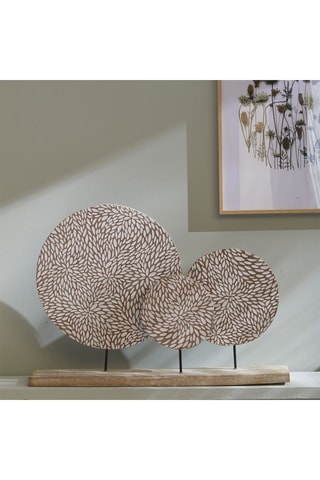 Adorno de madera para colocar - Natural - 53 x 7,5 x 36 cm