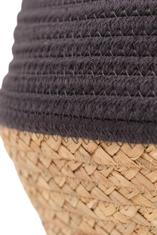 Cesta Factory - 27 cm - Negro y beige