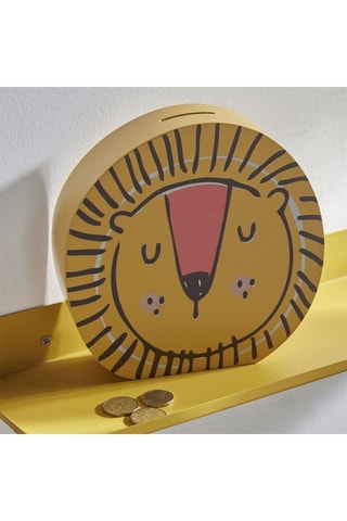 Hucha «Le Roi de la jungle» - 18 x 5 cm - Amarillo