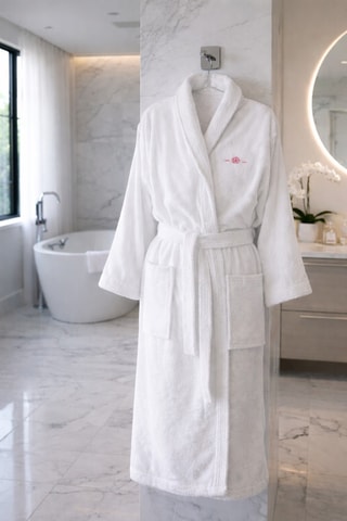 Capa de baño y toalla - Blanco