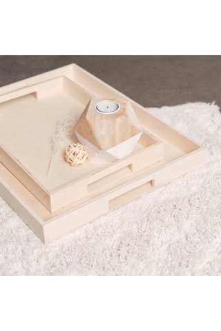 2 bandejas de madera Simplicity 35 x 45 cm y 25 x 35 cm - Natural