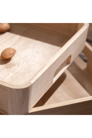 2 bandejas de madera Indies 35 x 45 cm y 35 x 25 cm - Natural