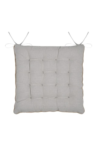 Cojín de silla de fibras de bambú Pampa - Crudo - 38 x 38 cm