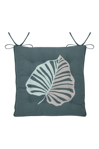 Cojín de silla reversible Kentia - Azul ­- 38 x 38 cm
