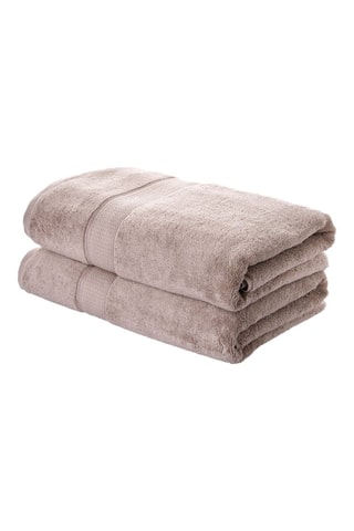2 toallas de ducha Check - Beige - 70 x 140 cm
