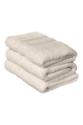 3 toallas de mano - Beige claro - 50 x 100 cm