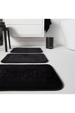 Alfombra de baño - Negro - 40 x 60 cm