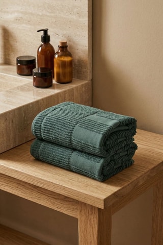 2 alfombras de baño - Verde - 50 x 80 cm