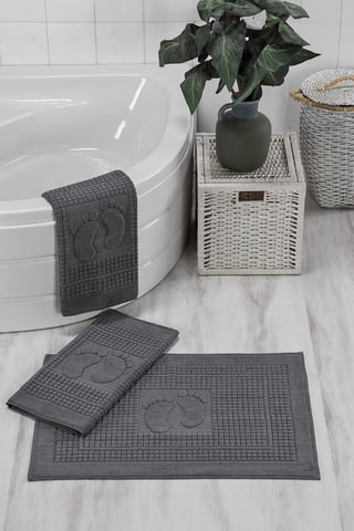 Alfombra de baño - Antracita - 50 x 70 cm