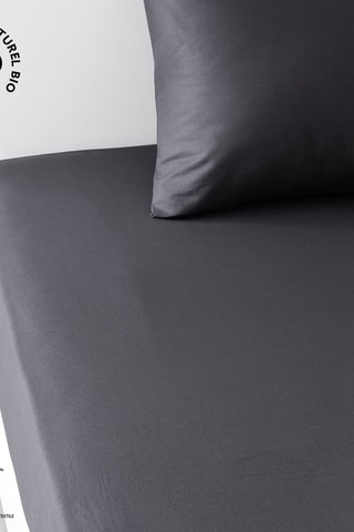 Sábana bajera de algodón 57 hilos/cm² - Gris