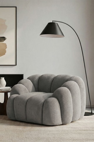 Fauteuil - Gris - En tissu texturé
