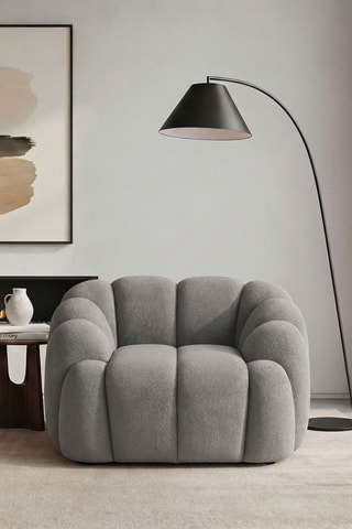 Fauteuil - Gris - En tissu texturé