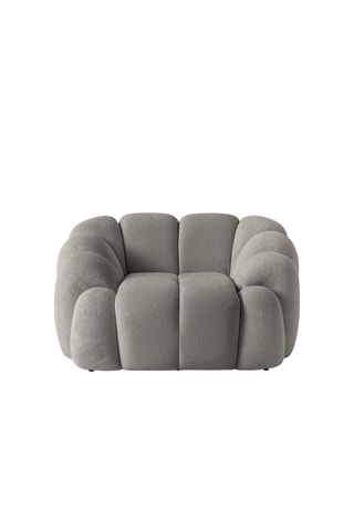 Fauteuil - Gris - En tissu texturé