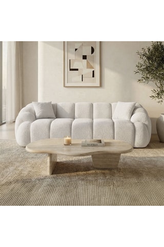Canapé - Beige - 3 places - En tissu texturé