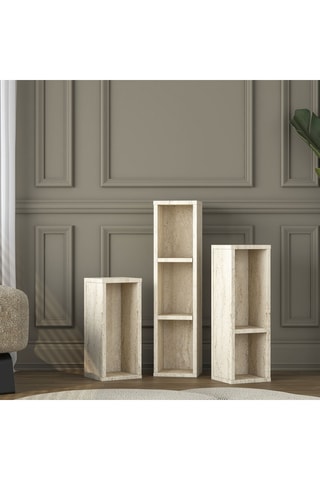 3 tables d'appoint - 20 x 80 x 18, 20 x 60 x 18 et 20 x 45 x 18 cm