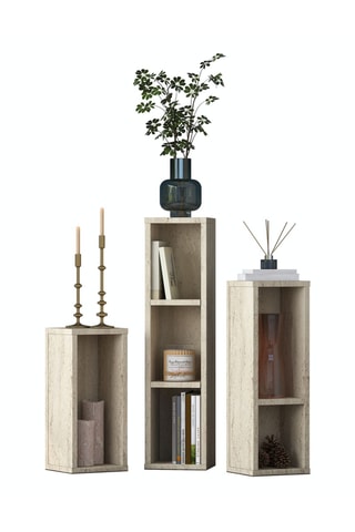 3 tables d'appoint - 20 x 80 x 18, 20 x 60 x 18 et 20 x 45 x 18 cm