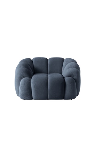 Fauteuil - Bleu foncé - En tissu texturé