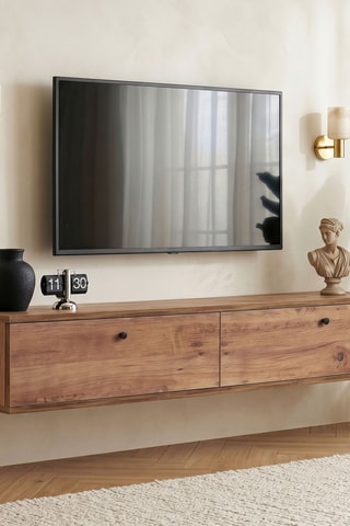 Meuble TV murale 2 abattants - 140 x 25 x 25 cm