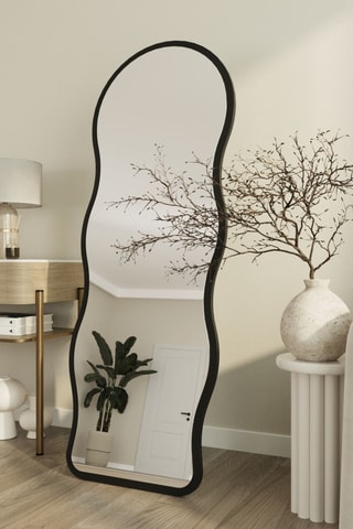 Miroir sur pied - 160 x 50 x 2,2 cm - Noir