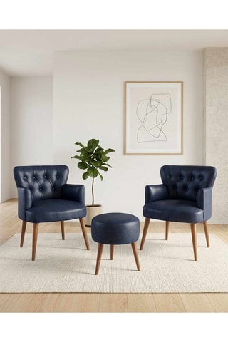 2 fauteuils et pouf
