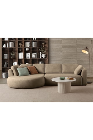 Canapé - Beige - En tissu easy-clean 