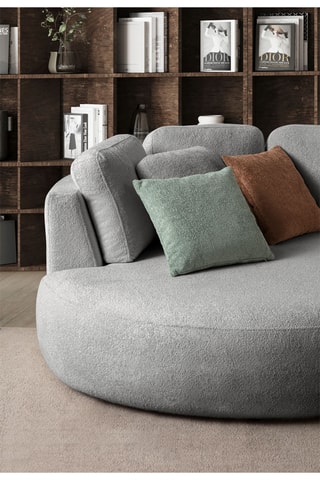 Canapé d'angle gauche - Gris clair - 3 places - En tissu easy-clean 