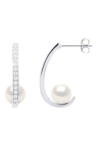 Boucles d'oreilles Argent, cristaux et perles de culture