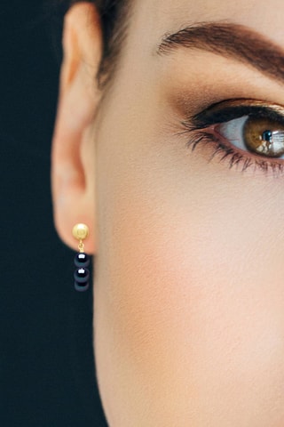 Boucles d'oreilles - Argent plaqué or jaune et perles d'eau douce