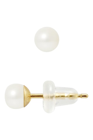 Puces - Or jaune et perles de culture d'eau douce