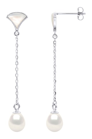 Boucles d’oreilles - Argent, nacre et perles de culture d’eau douce 