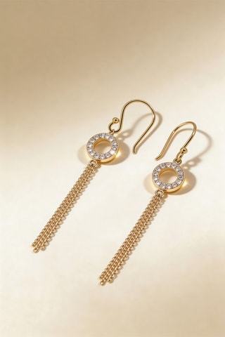 Boucles d'oreilles Rayon de Pureté - Or jaune et diamants