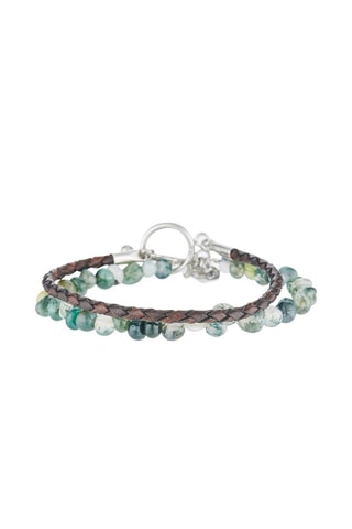 Bracelet Brown Blend - Cuir et agate