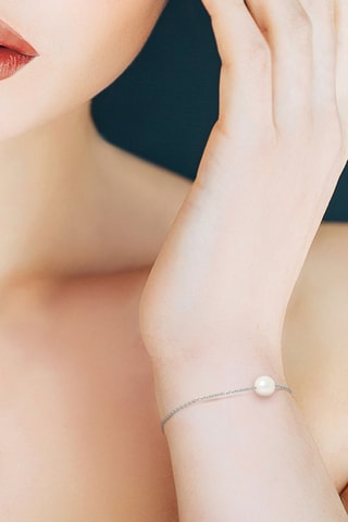 Bracelet - Or blanc et perle de culture d'eau douce