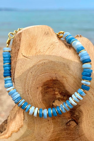 Bracelet doré à l'or fin jaune - Opales