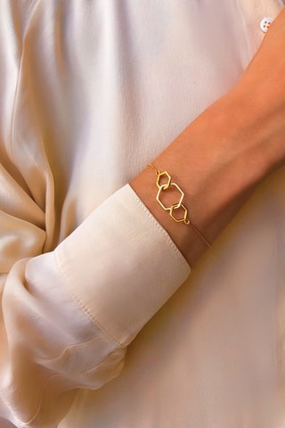 Bracelet doré à l'or fin jaune