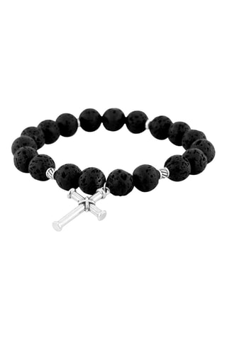 Bracelet - Argent et pierres de lave