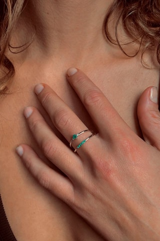 Bague - Argent et émeraudes