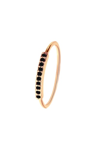 Bague - Argent plaqué or rose et cristaux tchèques