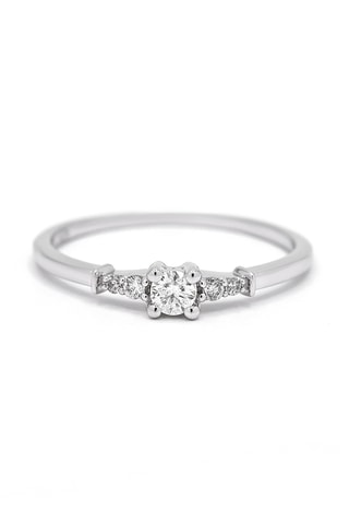 Bague - Or blanc et diamants