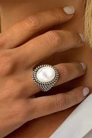 Bague - Argent et nacre