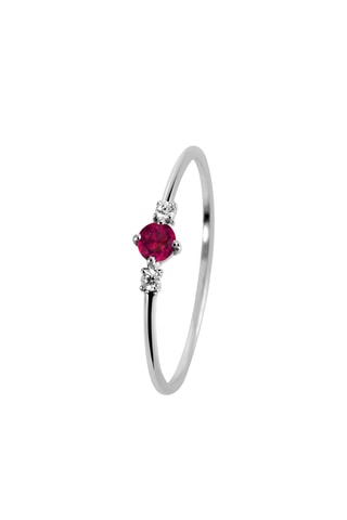 Bague - Argent et rubis