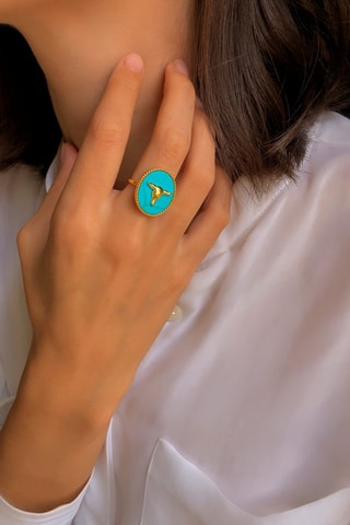 Bague dorée à l'or fin jaune