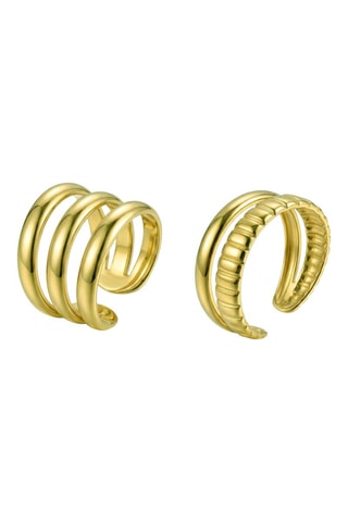 2 bagues - Plaqué or jaune